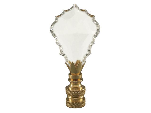 Photos - Chandelier / Lamp Crystal Gothic Cross Lamp Finial Polished Brass Knurled Base 2.75'h F305PB