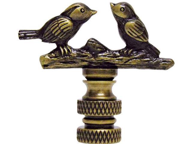 Photos - Chandelier / Lamp Songbirds Lamp Finial Antique Brass Metal 1.75'h F202AB