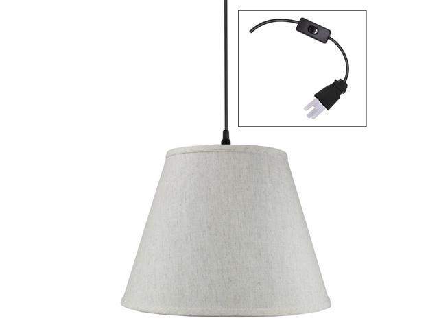 Photos - Chandelier / Lamp 1 Light Swag Plug-In Pendant Hanging LampTextured Oatmeal SSB091612EHTO
