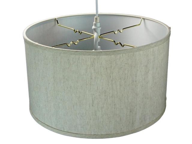 Textured Oatmeal 2 Light Swag Plug-In Pendant with Diffuser