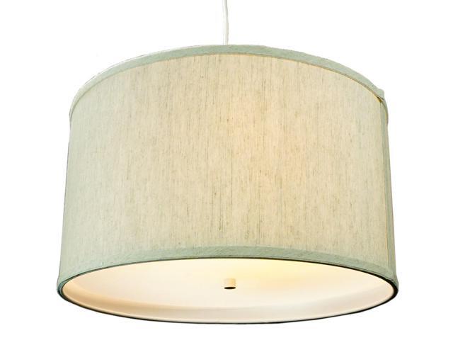 Textured Oatmeal 2 Light Swag Plug-In Pendant with Diffuser