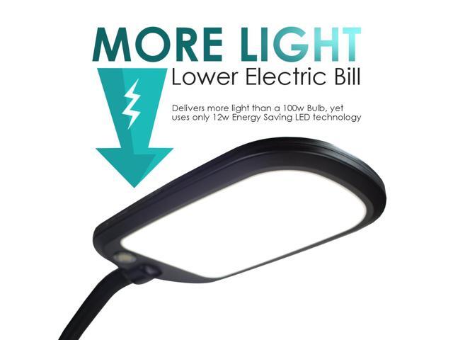 LED Bright Reader Natural Daylight Full Spectrum Desk Lamp Black NEW SLIMMER DESIGN