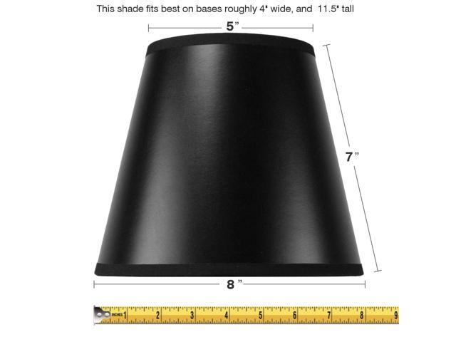 5x8x7 Black CLIP ON Empire Hard Back Lampshade with Gold Lining