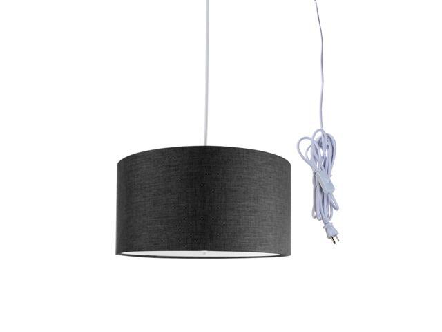 Granite Gray 2 Light Swag Plug-In Pendant with Diffuser
