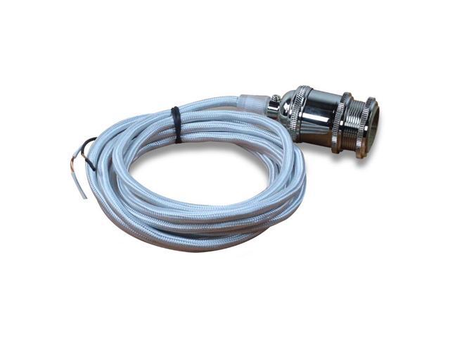 Satco Single Polished Nickel Socket Pendant with 10' Silver Rayon Cord, Uno fitter