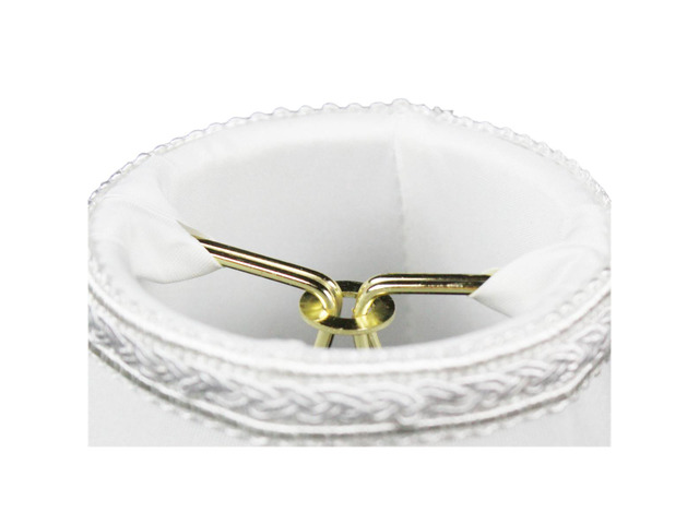 2.5x5x4 Down White Scallop Stretch Clip-on Candelabra Lampshade