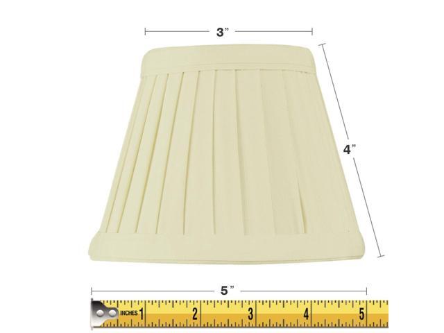 3x5x4 Crisp Linen Pleated Clip-on Candelabra Lampshade