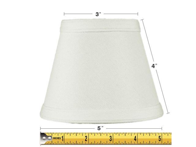 3x5x4 Clip-on Candelabra Lamp Shade Light Oatmeal Fabric