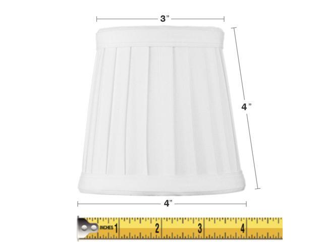 3x4x4 Down White Pleated Clip-on Candelabra Lampshade