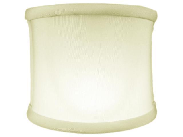 4x4x4 Clip-on Sconce Half-Shell Lampshade Eggshell Shantung Fabric