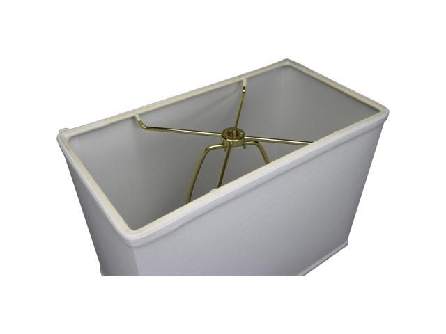 Rectangular Drum Lampshade (6.5x12) (6.5x12) x 9 White Linen