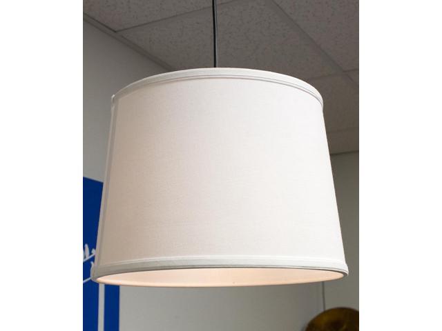 1-Light Plug In Swag Pendant Ceiling Light White Shade