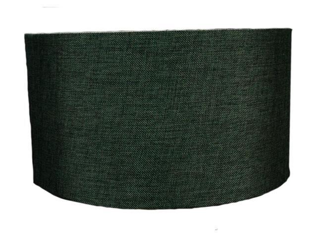 Granite Gray Burlap Hardback Drum Lampshade 14x14x7