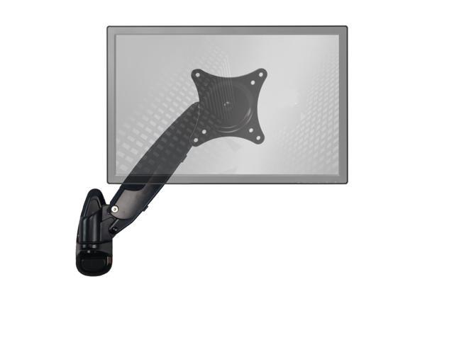 Sit-Stand Wall Mount Monitor Arm: Standard Single Screen Black