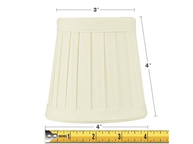 3x4x4 Egg Shell Pleated Clip-on Candelabra Lampshade