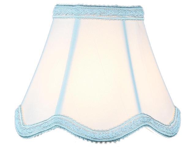 2.5x5x4 Down White Scallop Stretch Clip-on Candelabra Lampshade