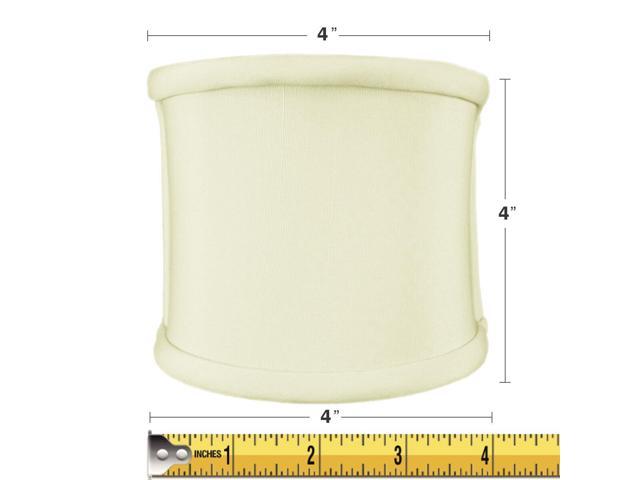Photos - Chandelier / Lamp 4x4x4 Clip-on Sconce Half-Shell Lampshade Eggshell Shantung Fabric 040404H