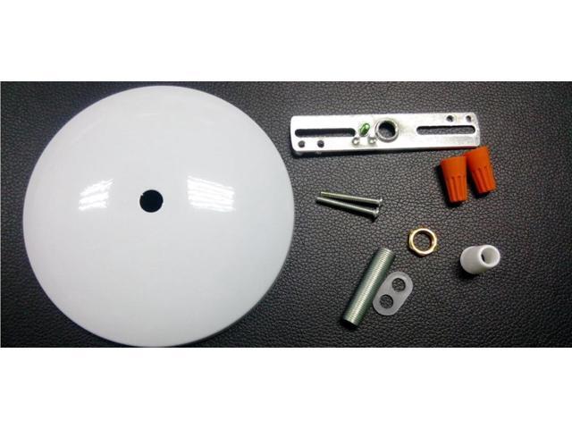 White Canopy Kit by Home Concept- Convert plug in swag pendant to hardwire ceiling light in seconds - Includes everything you need. Turn that...