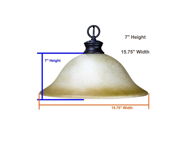 The Entertainer Plug-In Swag 16' Amber Glass Pendant Light with Bronze Chain