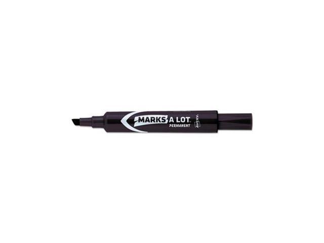 Avery Marks-A-Lot Regular Desk-Style Permanent Marker Chisel Tip Black Dozen