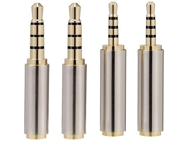 4pc Combo 2.5mm 3.5mm Male Female Aux Audio Adapter Stereo Headphone Mic TRRS