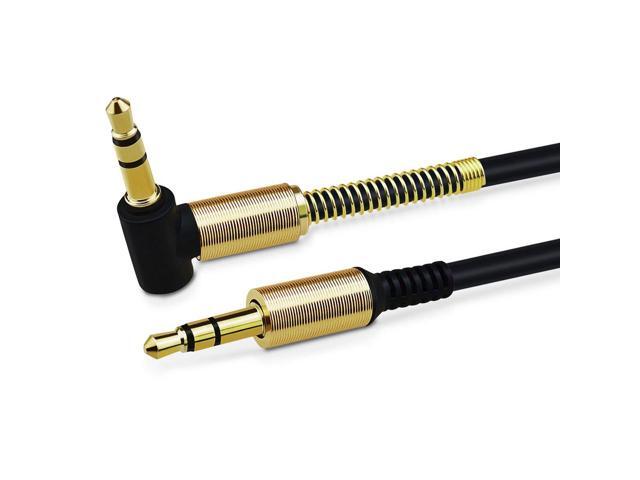 3.5mm AUX Cable Car Audio Stereo Headphone Jack Cord Right Angle Male to M