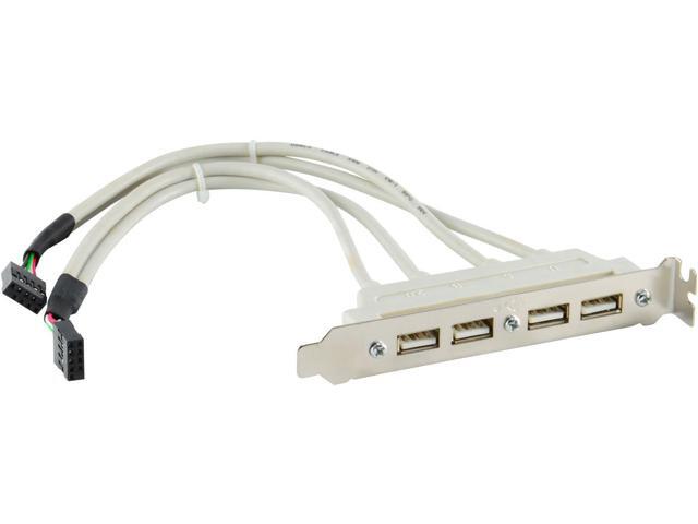 4 Port USB2.0 Motherboard Rear Panel Expansion Bracket Host Adapter