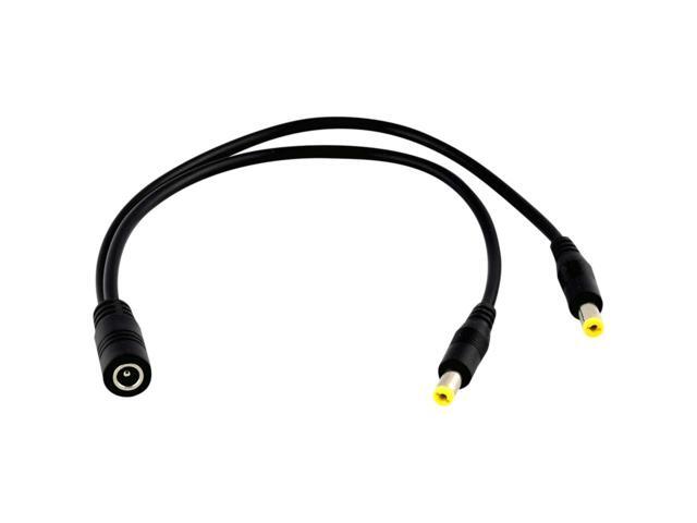 JacobsParts 1:2 DC Power Splitter Cable Cord 1 Female to 2 Male 5.5x2.1mm Port Pigtals 12V
