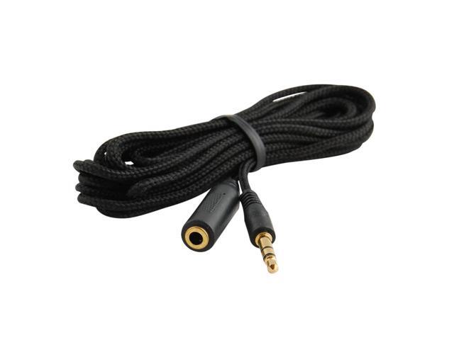 JacobsParts 10-Foot 3.5mm 1/8' Stereo Audio Aux Headphone Cable Extension Cord Male to Female with Cloth Jacket