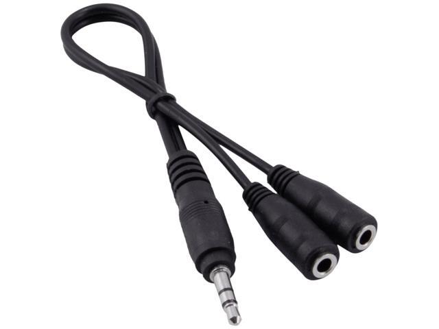 3.5mm Audio Aux Cable Male to 2x Female Stereo Extension Headphone Splitter Cord