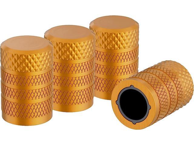 4pcs Tire Valve Stem Caps Anodized Aluminum Corrosion Resistant Covers Car Bike
