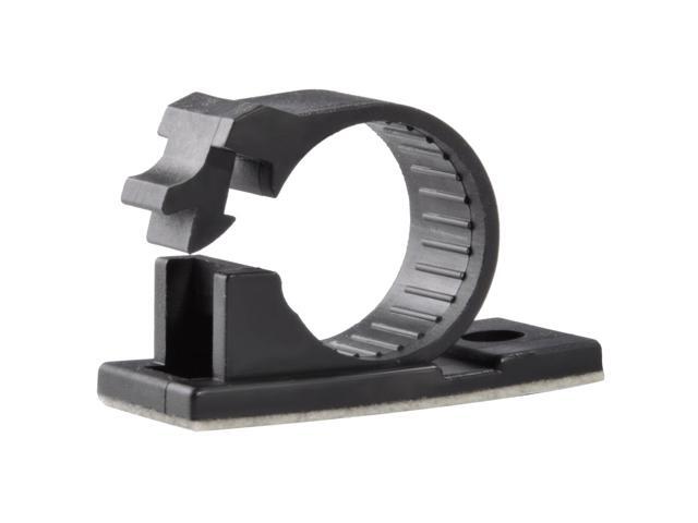 25pcs JacobsParts V3 Adhesive Cable Management Clips, 0.7 Inch Fixed Clamp with Optional Screw Mount (Large)