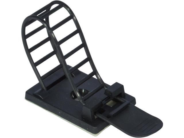 25x Heavy Duty Adjustable Adhesive Cable Straps Cord Management Tie 1.0' Black