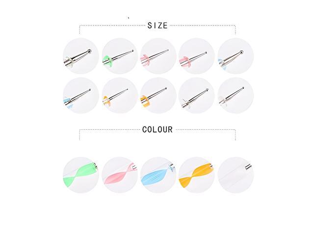 JacobsParts 20-Piece Professional Nail Art Brushes Set, Dotting Tools, Dust Brush, Nail Drawing Pen for Perfect Manicure and Detailed Designs (Black)