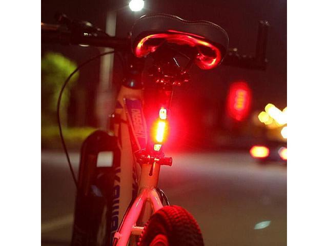 LED Bike Light Combo USB Rechargeable Headlight Rear Taillight Set Bicycle Lamp