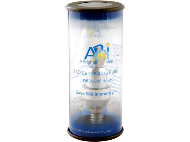 6pcs ABI 3W Warm White 2800K Candelabra LED Light Bulb E12 250lm Non-Dimmable