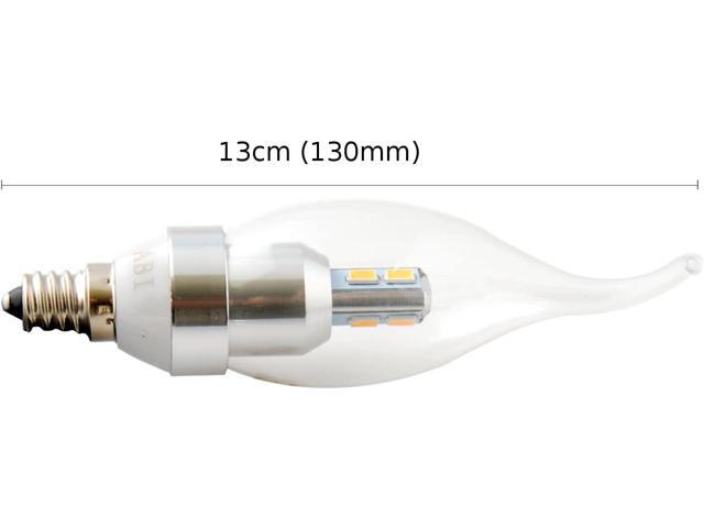 ABI 4W Warm White Dimmable Flame Tip Candelabra LED Bulb, E12 Base 220 Lumens