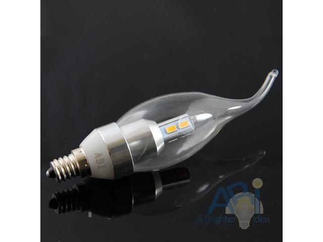 ABI 4W Warm White Dimmable Flame Tip Candelabra LED Bulb, E12 Base 220 Lumens