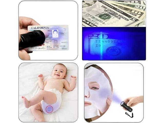 JacobsParts UV Flashlight Black Light, Handheld Inspection Blacklight 12 Led 395nm Mini Light Torch for Dog Pet Urine Stains, Bed Bugs Detector and...