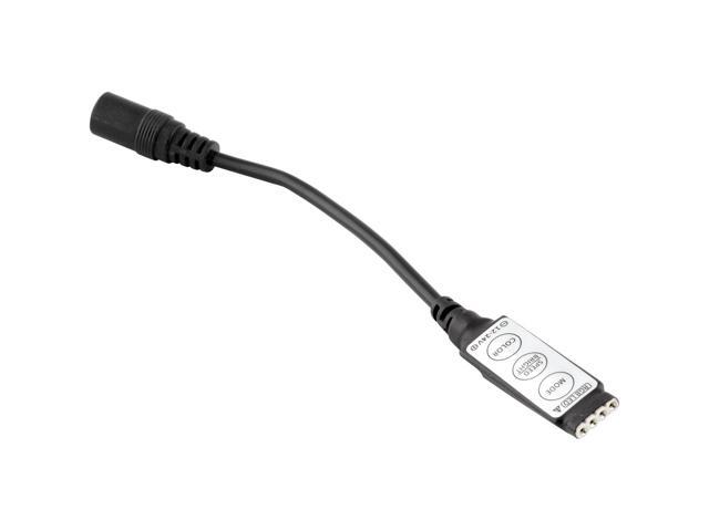 Low-profile Inline Controller for RGB LED Strip Light, Black