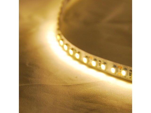 ABI Double Density Warm White Flexible LED Strip Light, 600 LEDs, 5 Meters / 16.4 FT Spool, 12VDC (Adapter Not Included)