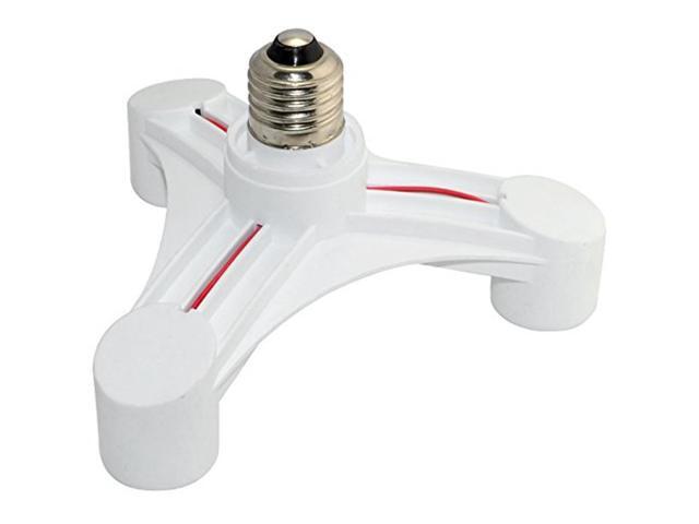 3 to 1 Light Socket E26 Splitter Adapter for Flood Spot and Lamp CFL & LED Bulbs