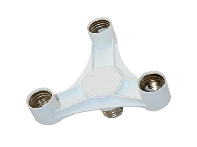3 to 1 Light Socket E26 Splitter Adapter for Flood Spot and Lamp CFL & LED Bulbs
