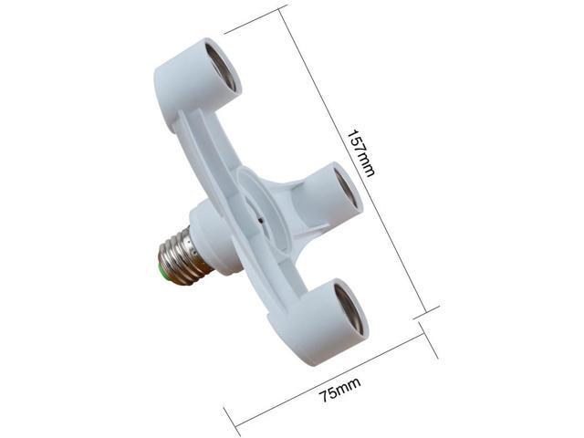 3 to 1 Light Socket E26 Splitter Adapter for Flood Spot and Lamp CFL & LED Bulbs