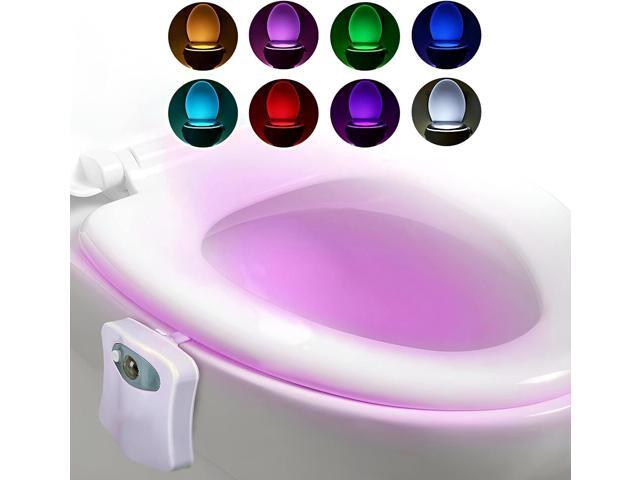 JacobsParts Bathroom Night Light Toilet Bowl Lamp 8 Color LED Light and Motion Sensor Activated