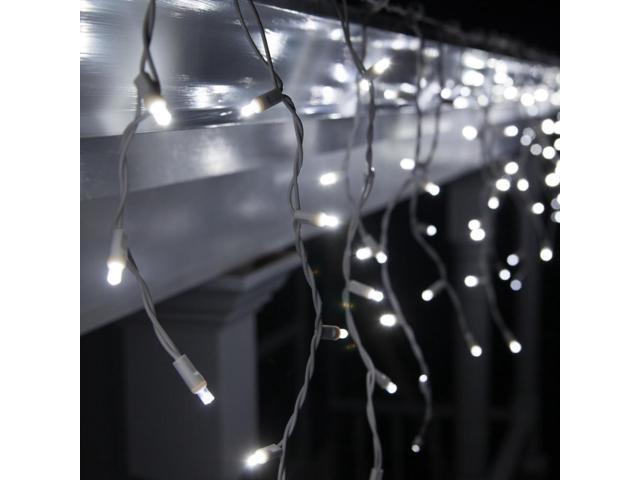 Photos - LED Strip Icicle Curtain 200 LED String Fairy Christmas Lights Outdoor Daylight Whit