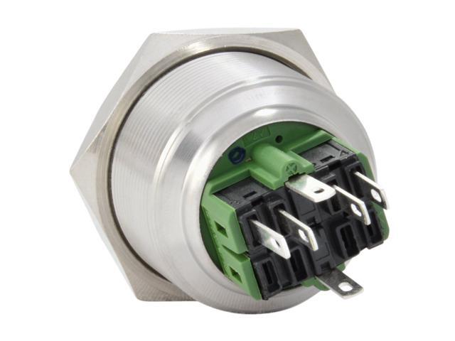 30mm Stainless Steel Momentary Push Button Switch with Blue LED