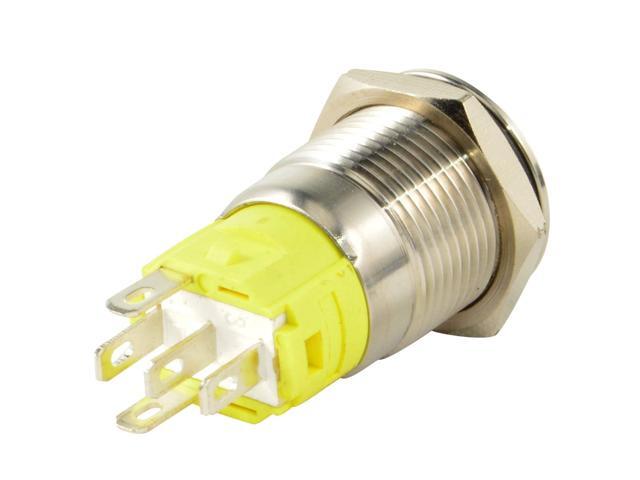 JacobsParts 16mm 12V LED ON Off Push Button Power Switch Latching Stainless Metal Waterproof (Red)