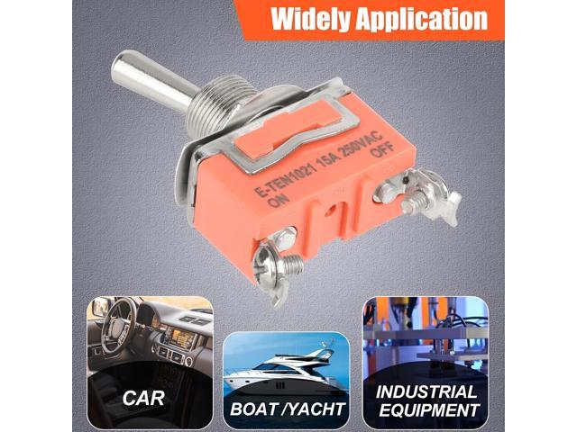 Toggle SWITCH ON/OFF Heavy Duty 15A 125V SPST 2 Terminal Car Boat Waterproof ORG