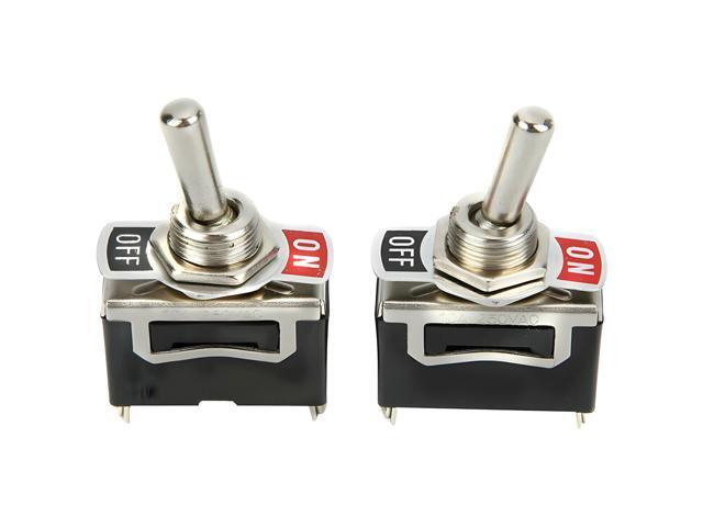 5pcs toggle switch SPST 12V 24V 250V Volt 15A ON OFF Flick Auto Car Boat 2-pole